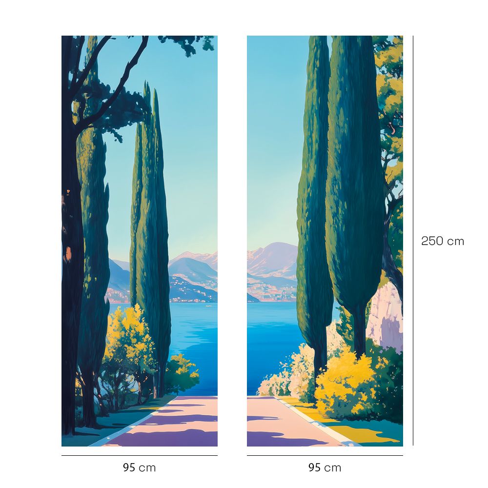 Papier peint "Vue sur lac"