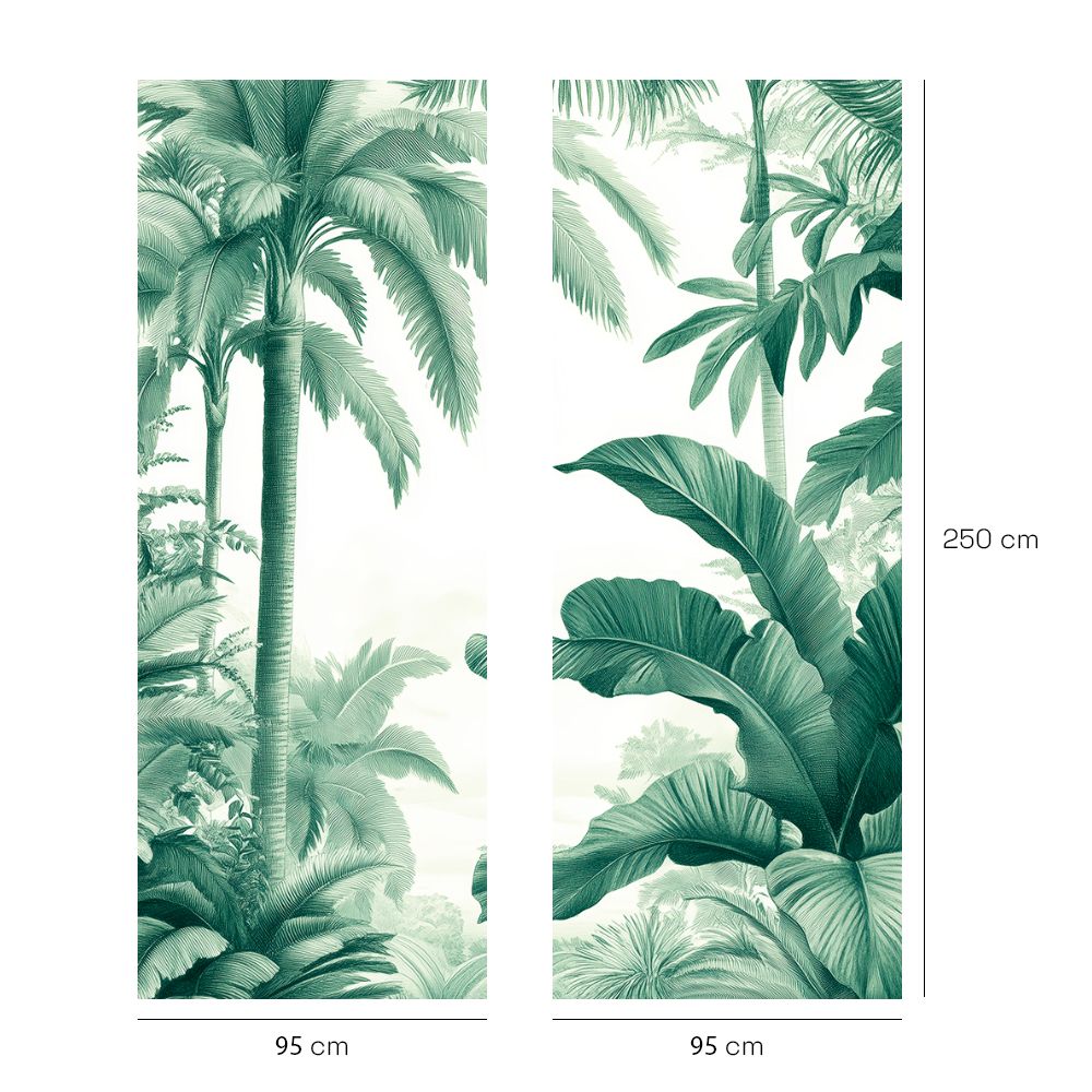 Papier peint "Paysage tropical luxuriant"