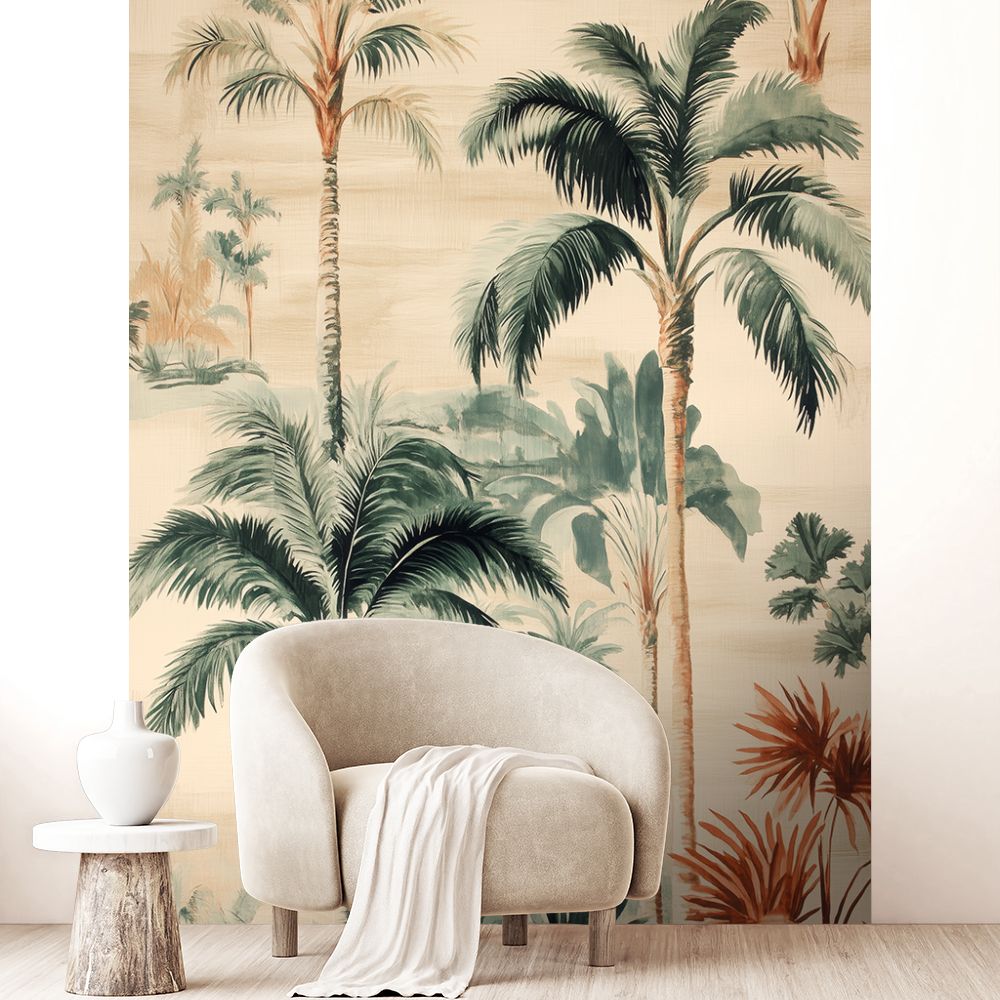 Papier peint "Palmiers tropicaux apaisants"