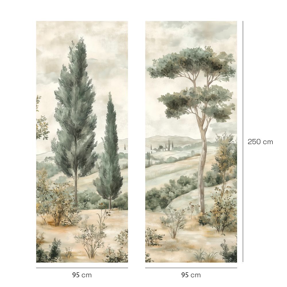 Papier peint "Paysage toscan apaisant"