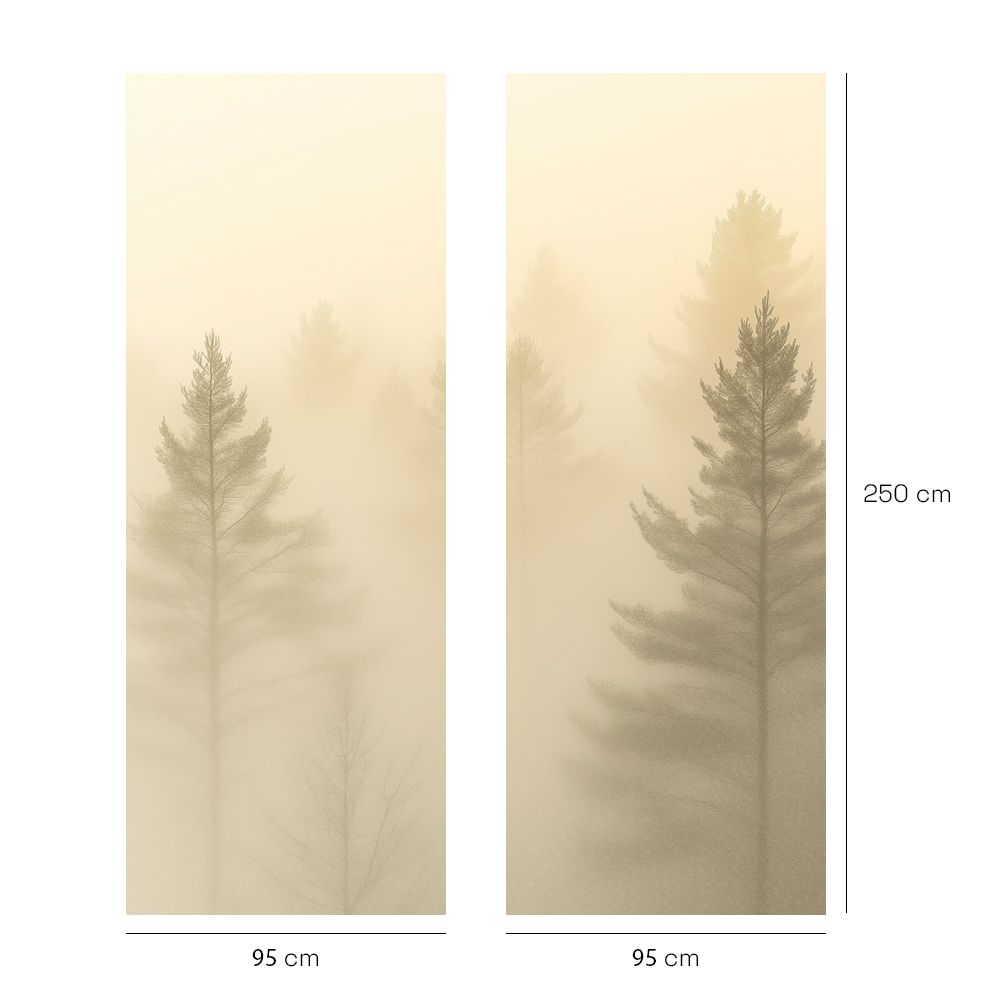 Papier peint "Brume en forêt"