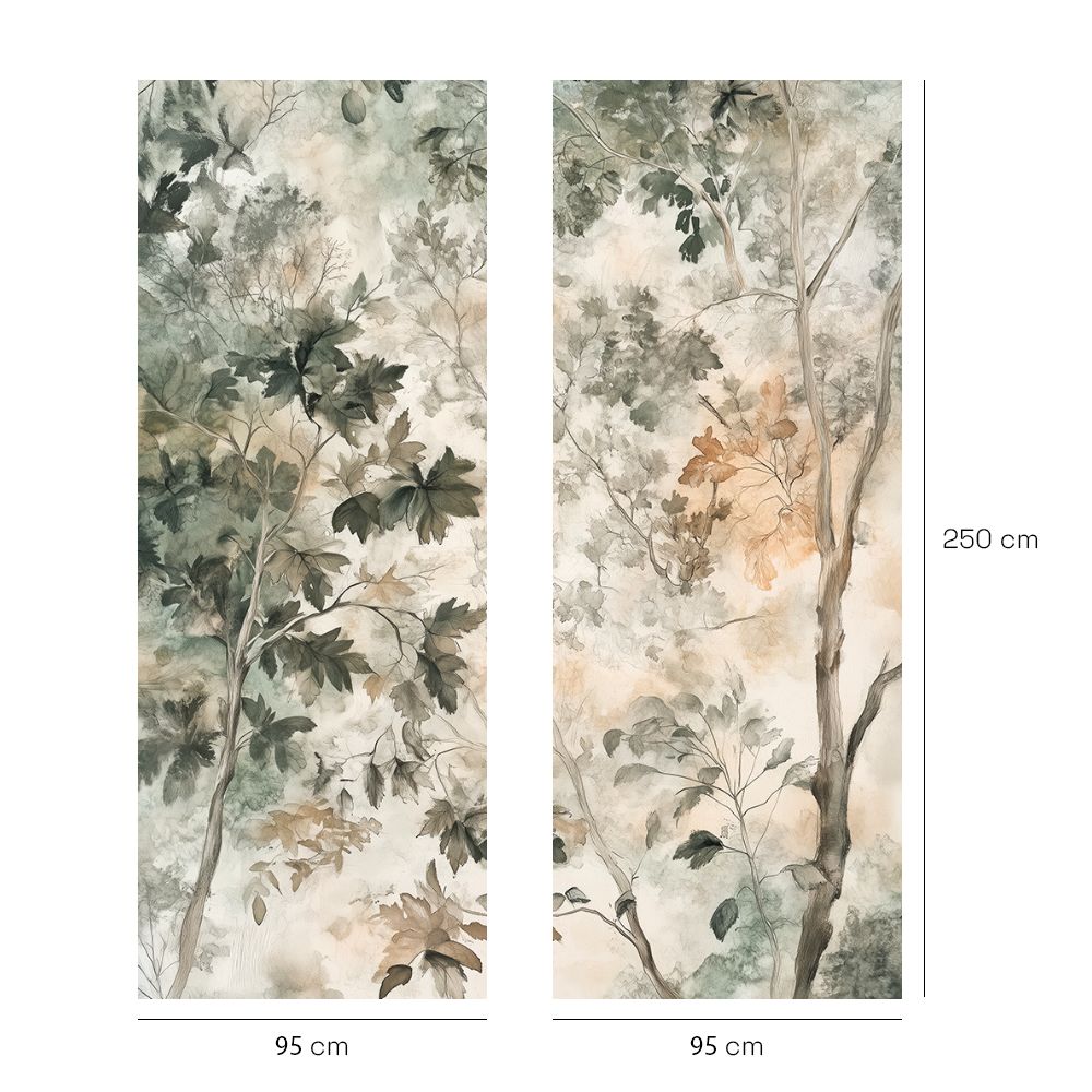 Papier peint "Forêt artistique"