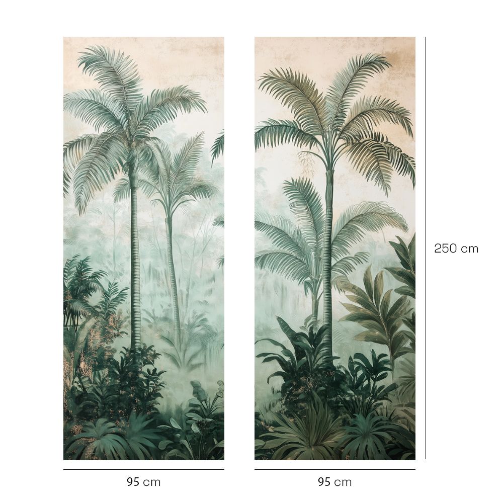 Papier peint "Paysage tropical luxuriant"