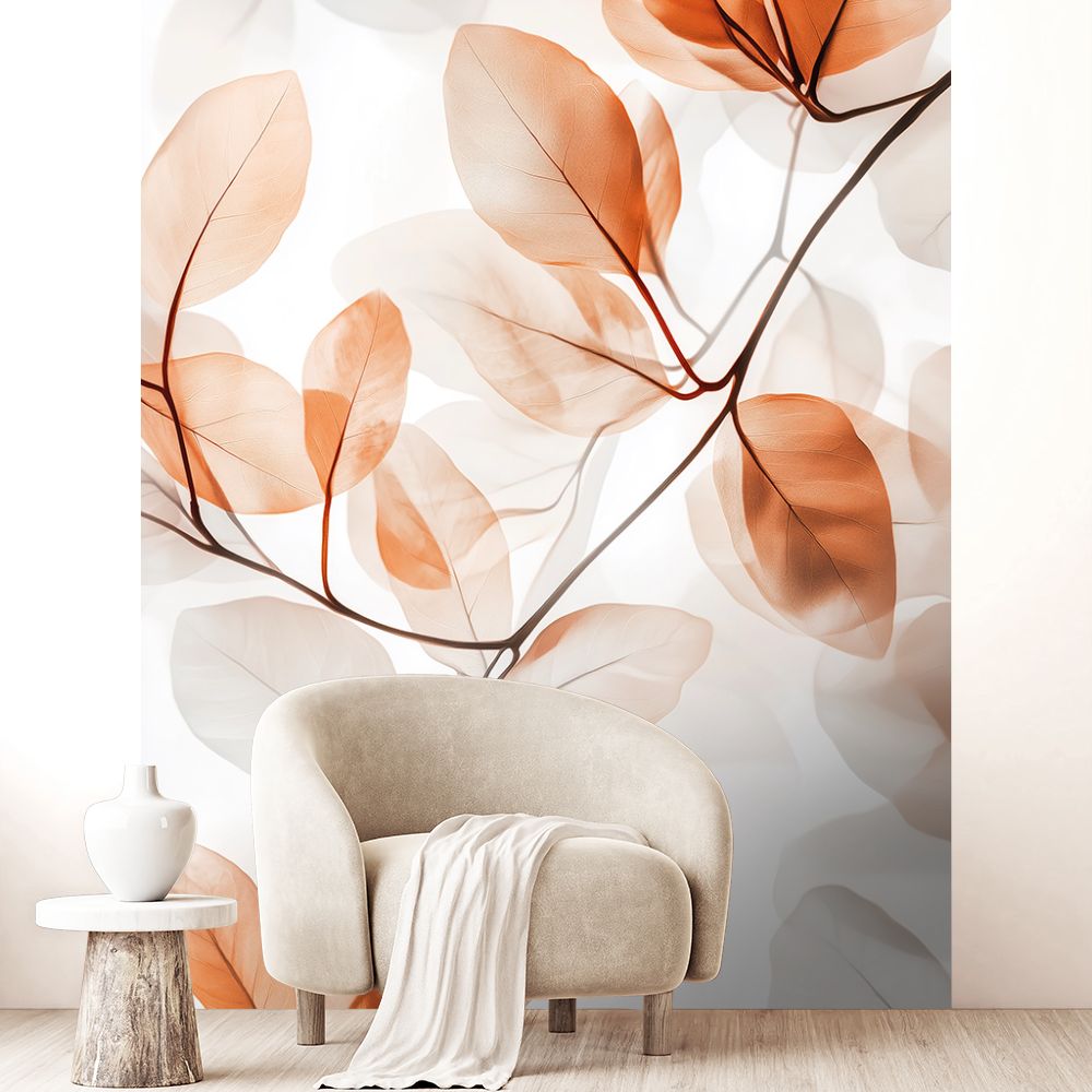 Papier peint "Feuilles délicates"