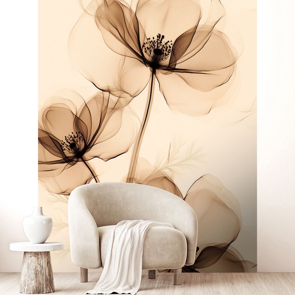 Papier peint "Fleurs délicates"