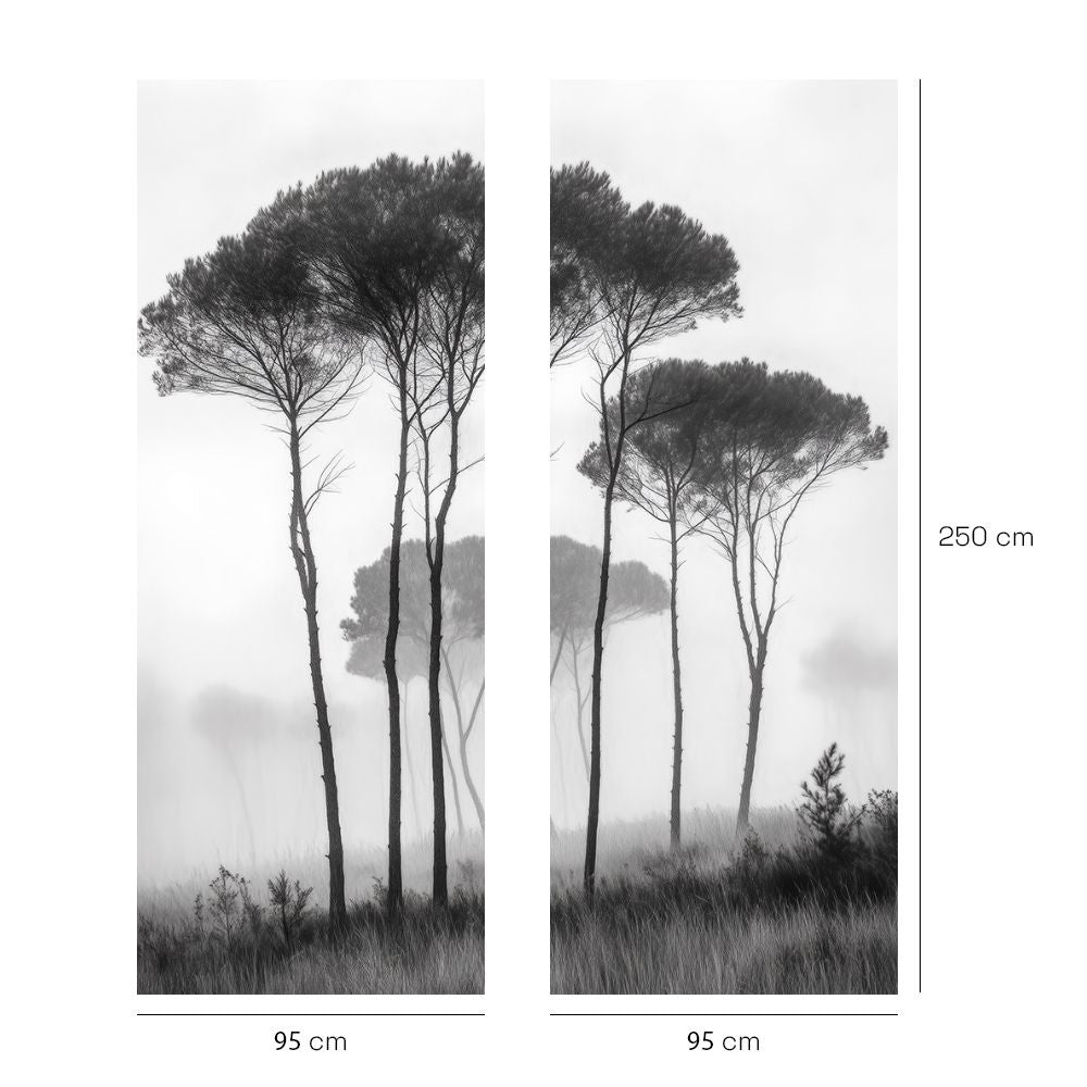 Papier peint "Paysage brumeux"