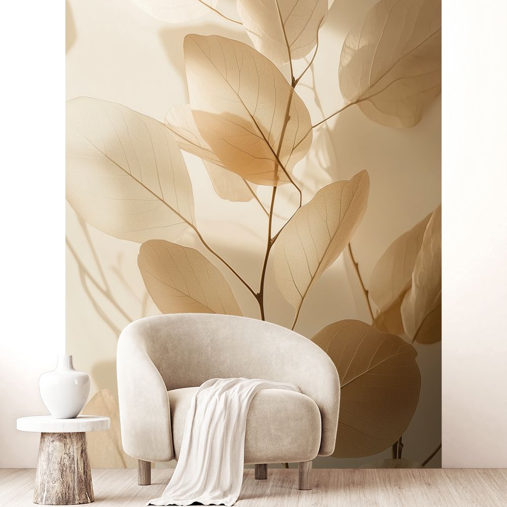 Papier peint "Feuilles délicates"