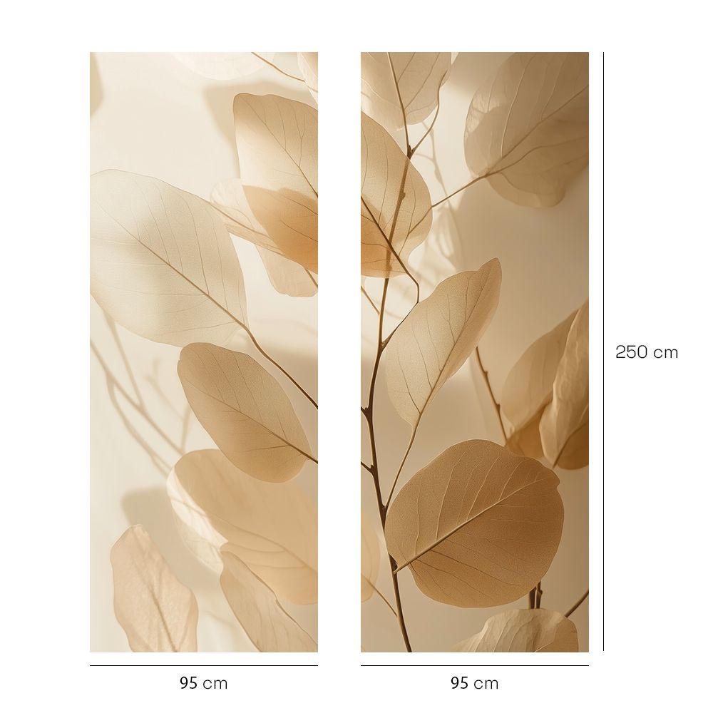Papier peint "Feuilles délicates"