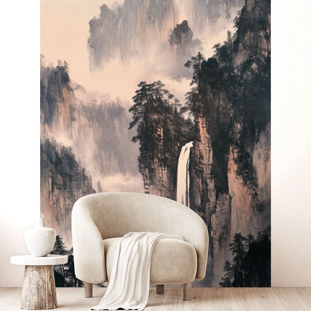 Papier peint "Paysage montagneux apaisant"