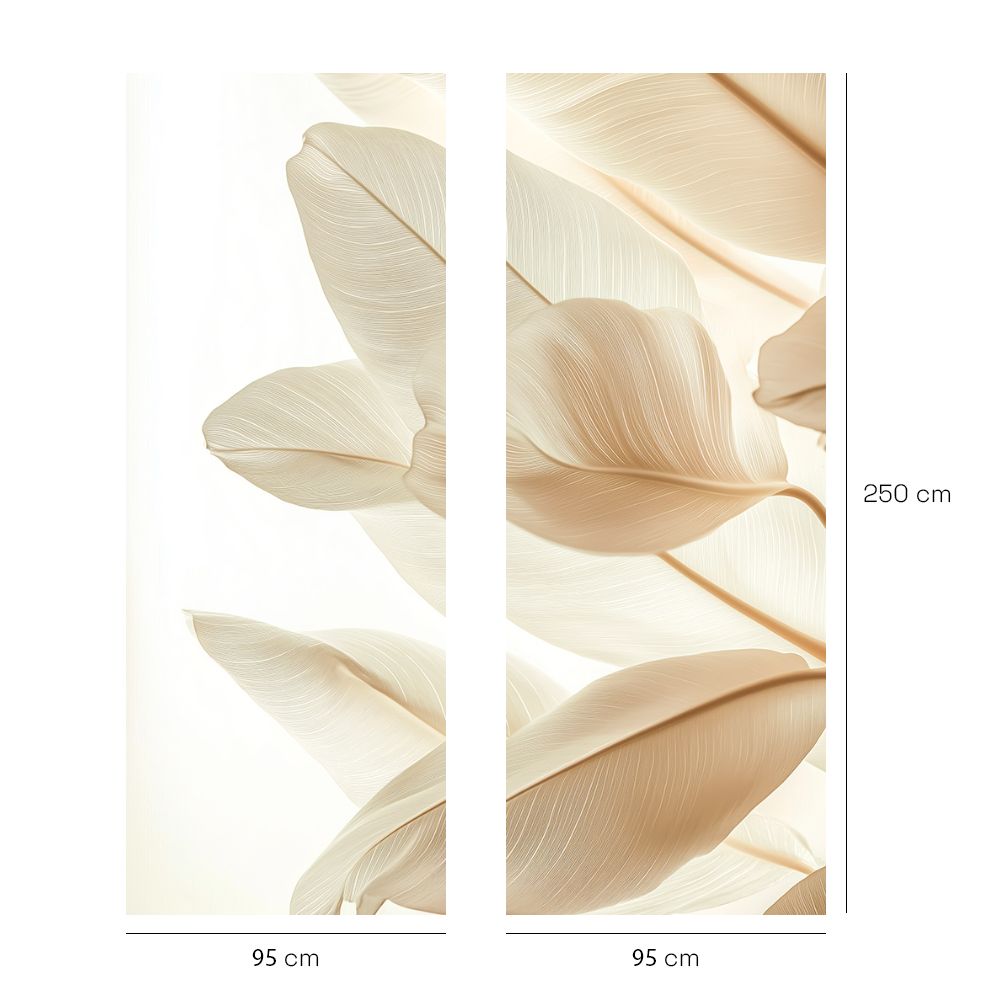 Papier peint "Feuilles élégantes douces"