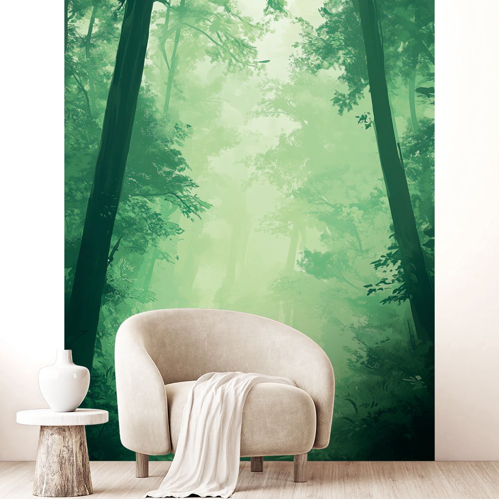 Papier peint "Forêt apaisante"