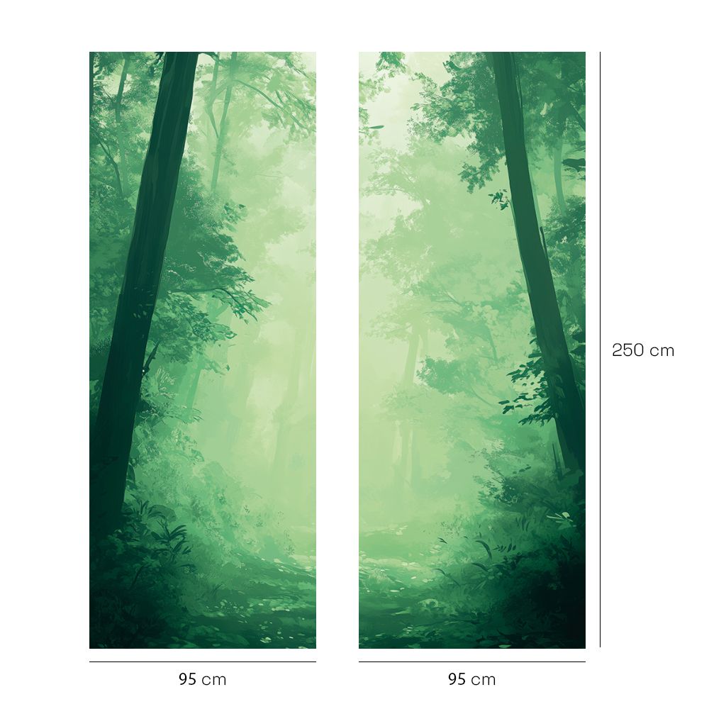 Papier peint "Forêt apaisante"