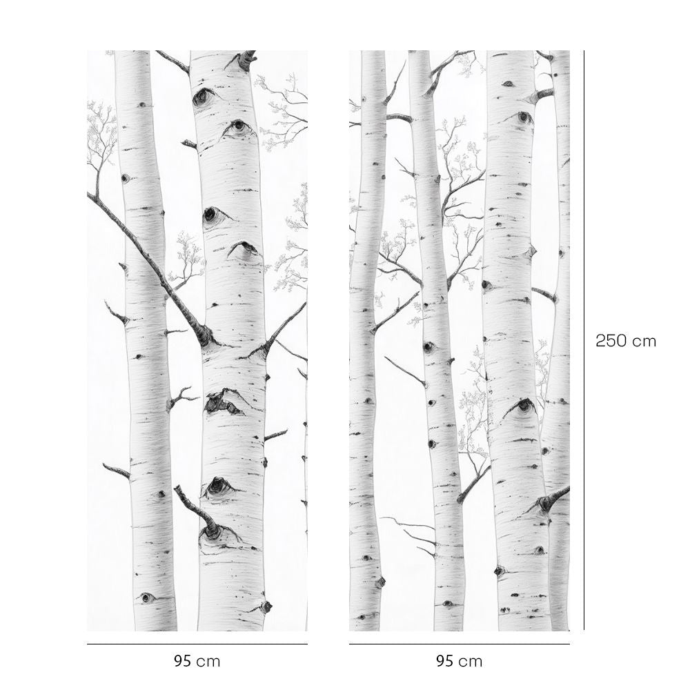 Papier peint "Arbres élégants"