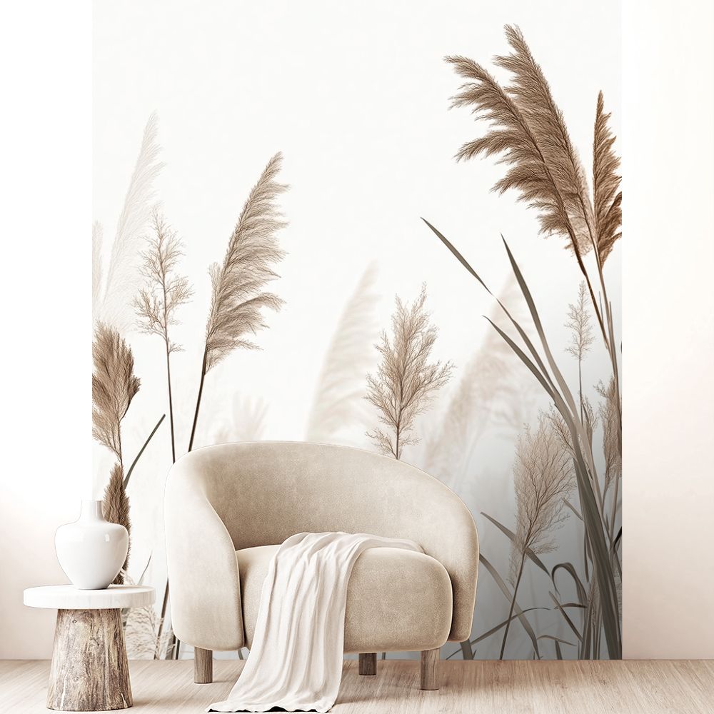 Papier peint "Herbes élégantes naturelles"