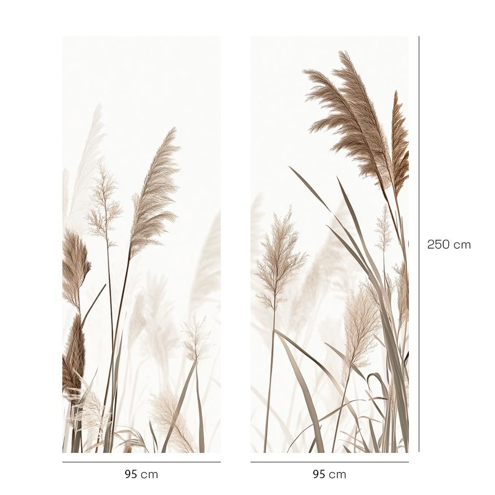 Papier peint "Herbes élégantes naturelles"