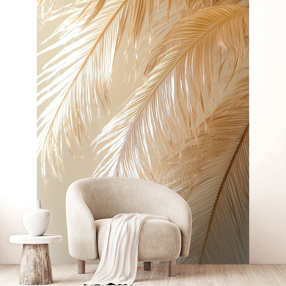 Papier peint "Plumes élégantes"