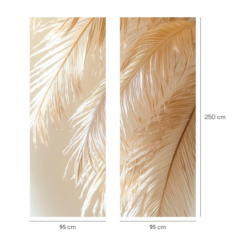 Papier peint "Plumes élégantes"