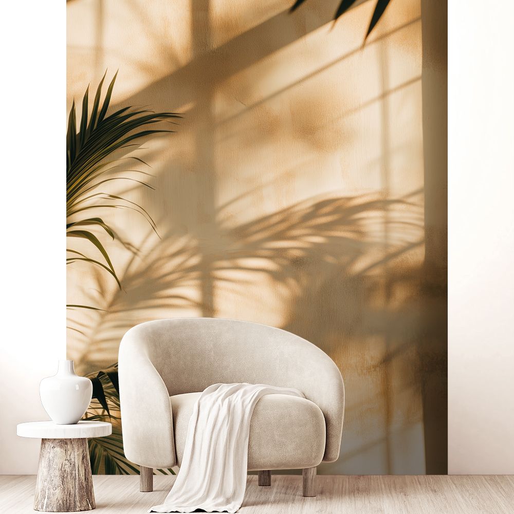Papier peint "Ombres de palmes"