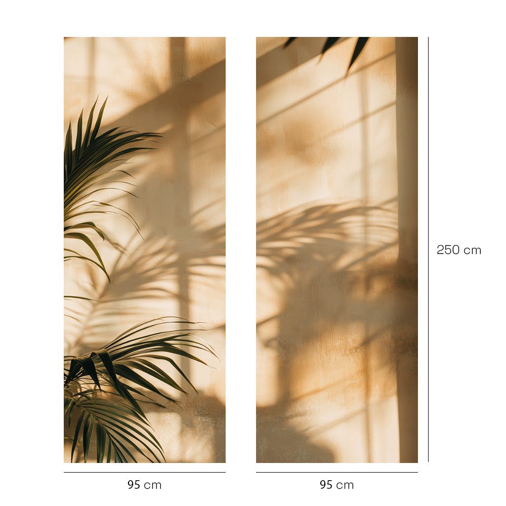 Papier peint "Ombres de palmes"