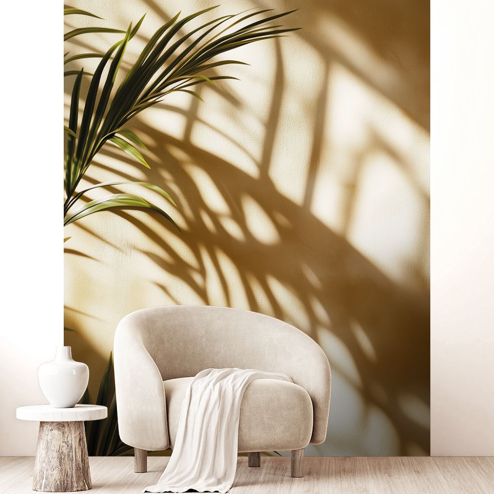Papier peint "Ombres de feuilles"