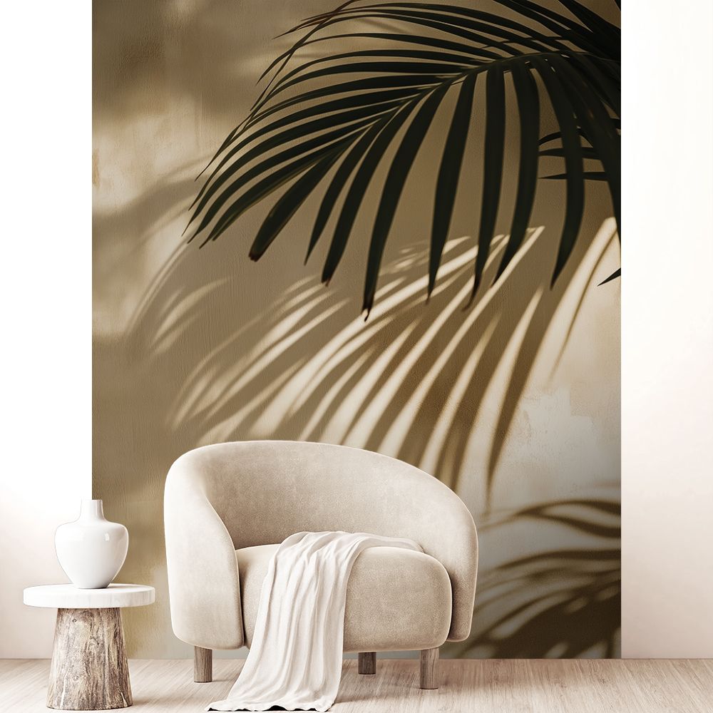 Papier peint "Ombres de palmes"