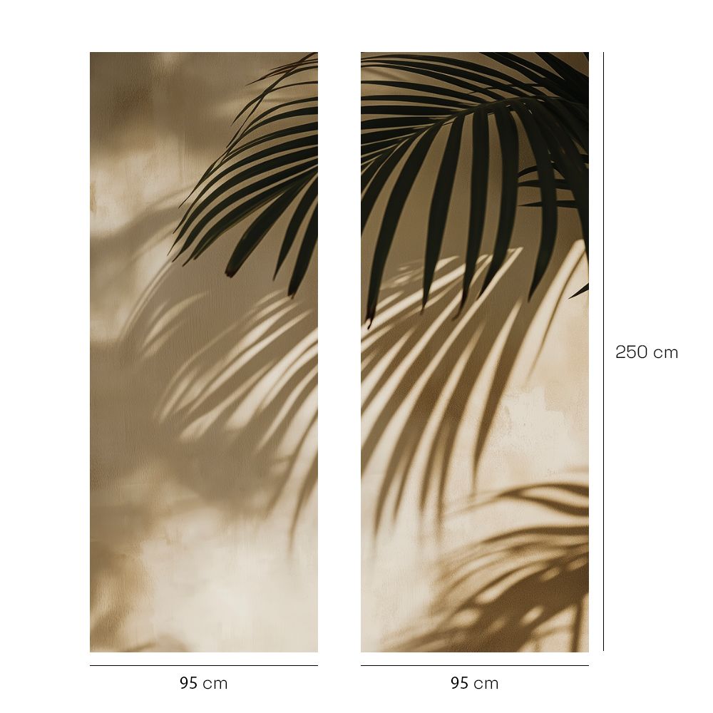 Papier peint "Ombres de palmes"