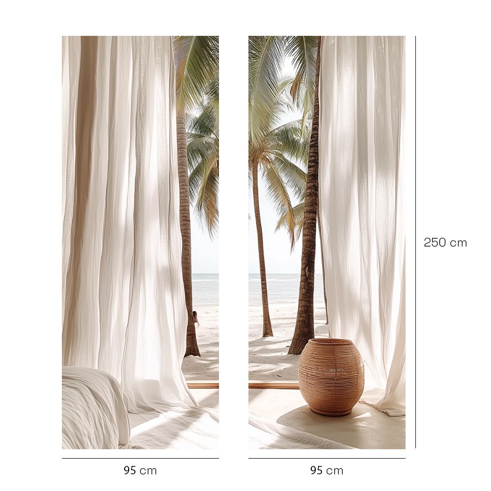 Papier peint "Vue plage relaxante"