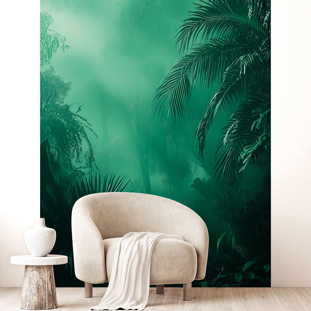 Papier peint "Ambiance verdoyante luxuriante"