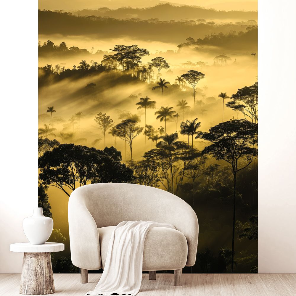 Papier peint "Forêt ensoleillée"