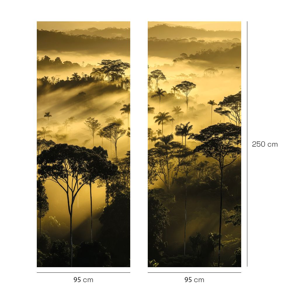 Papier peint "Forêt ensoleillée"