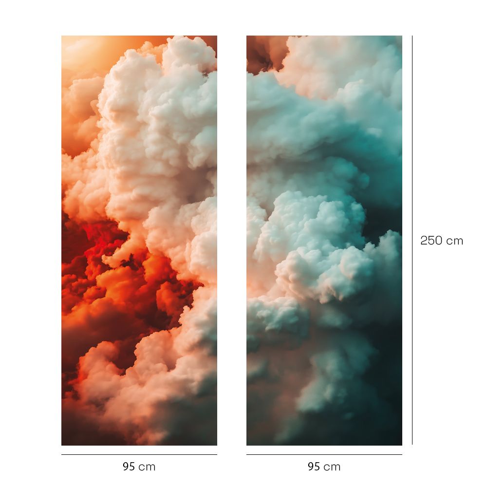 Papier peint "Nuages colorés"