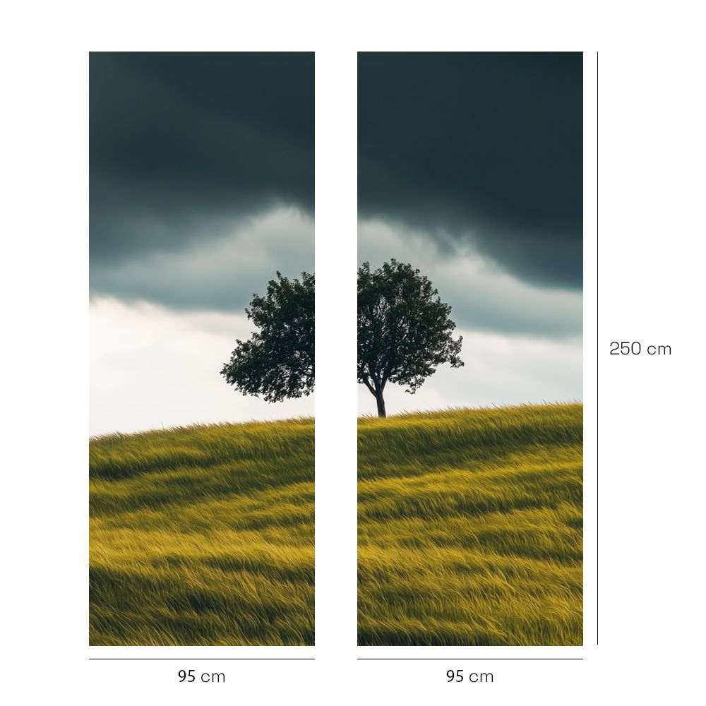 Papier peint "Arbre solitaire élégant"