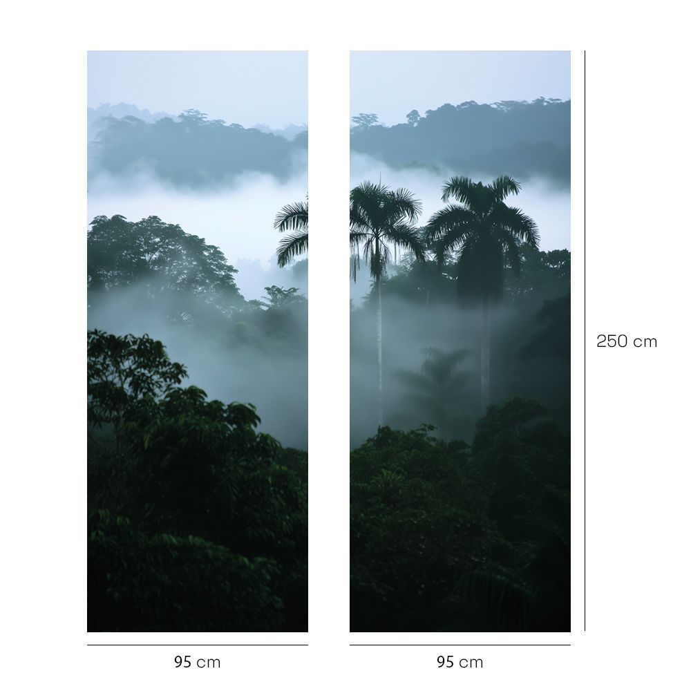 Papier peint "Paysage brumeux mystérieux"