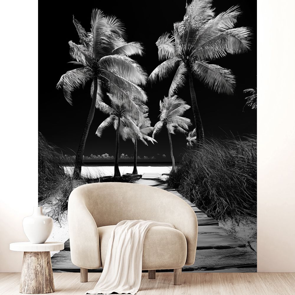 Papier peint "Vue plage exotique"