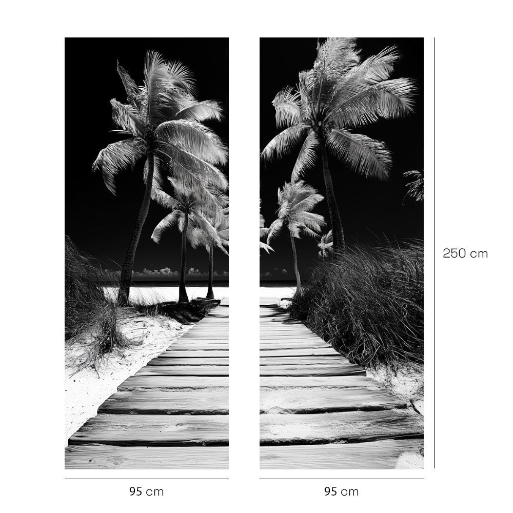 Papier peint "Vue plage exotique"