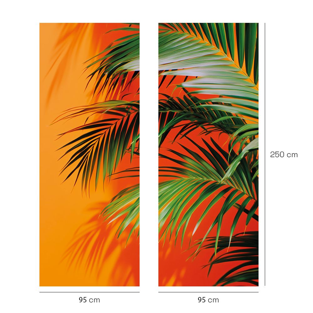 Papier peint "Feuillage exotique vibrant"