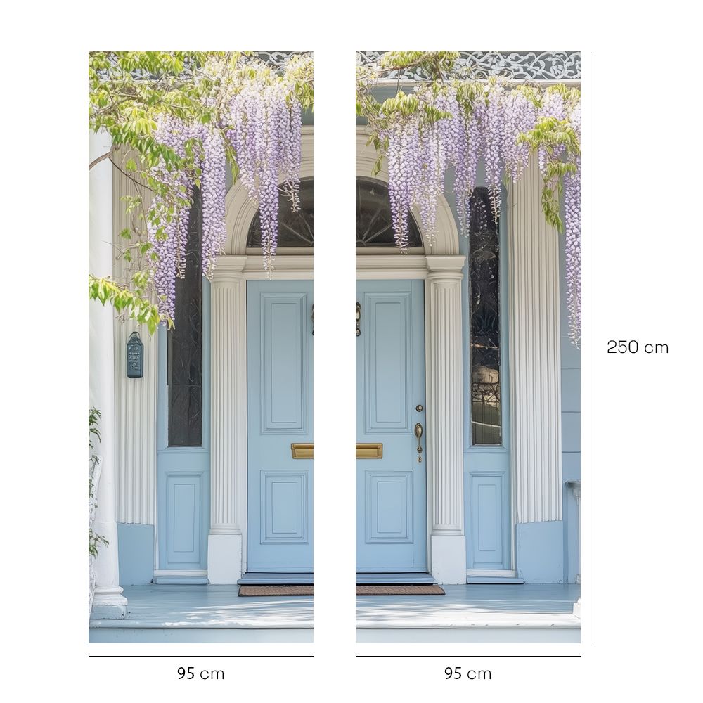 Papier peint "Entrée fleurie élégante"