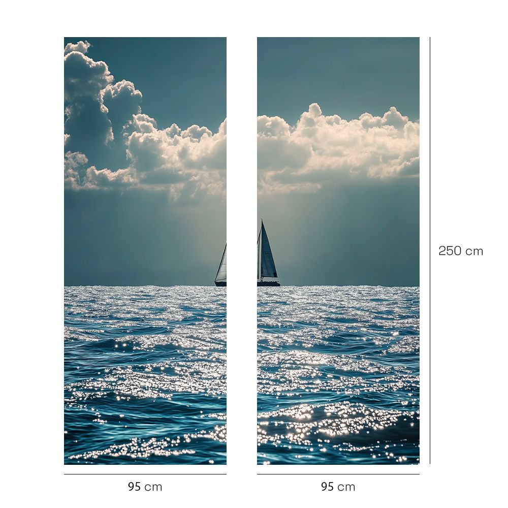 Papier peint "Voilier sur l'eau"