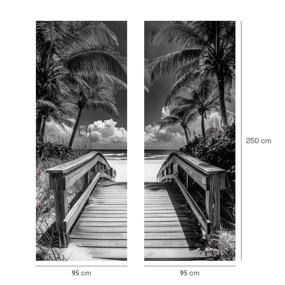 Papier peint "Passerelle vers mer"