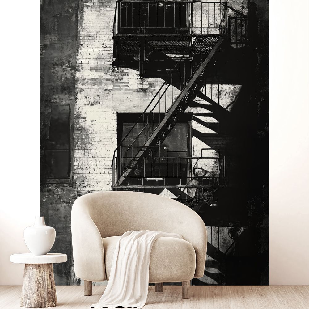 Papier peint "Échelle de secours"