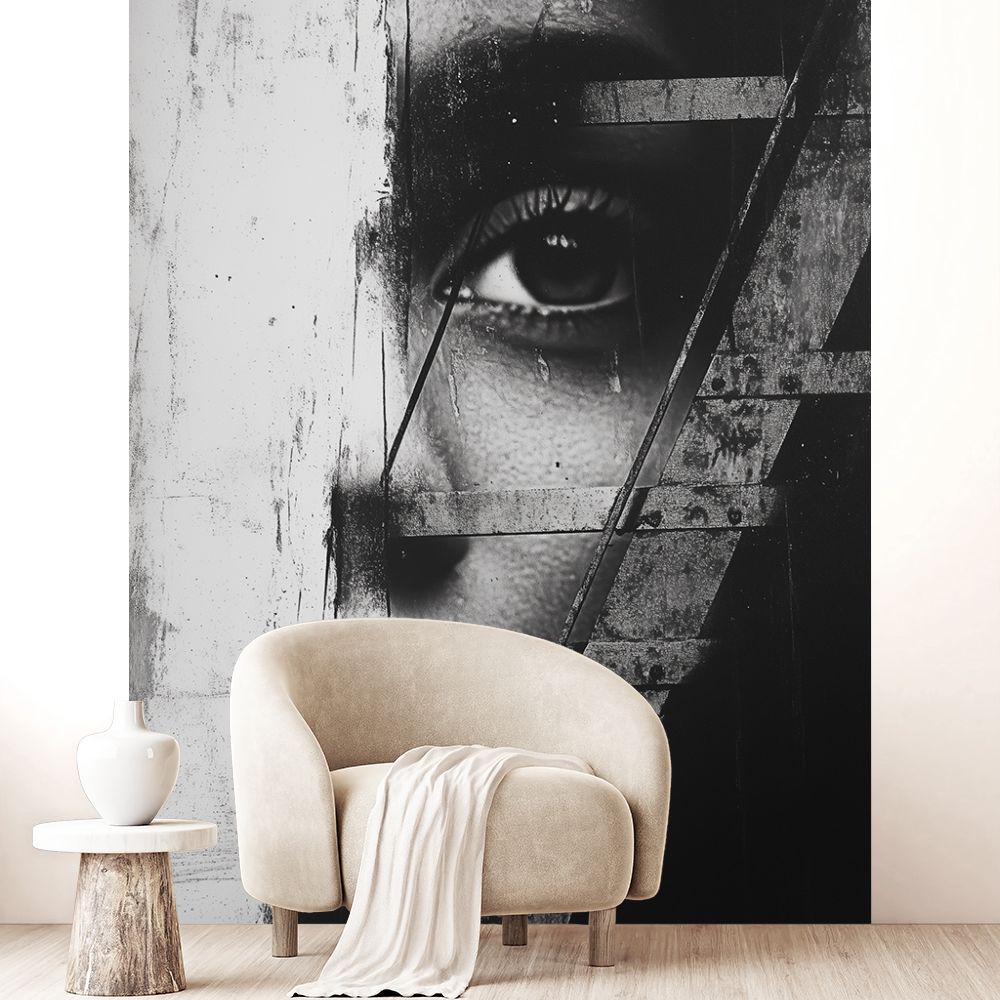 Papier peint "Portrait fragmenté"