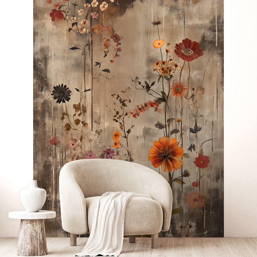 Papier peint "Fleurs élégantes"