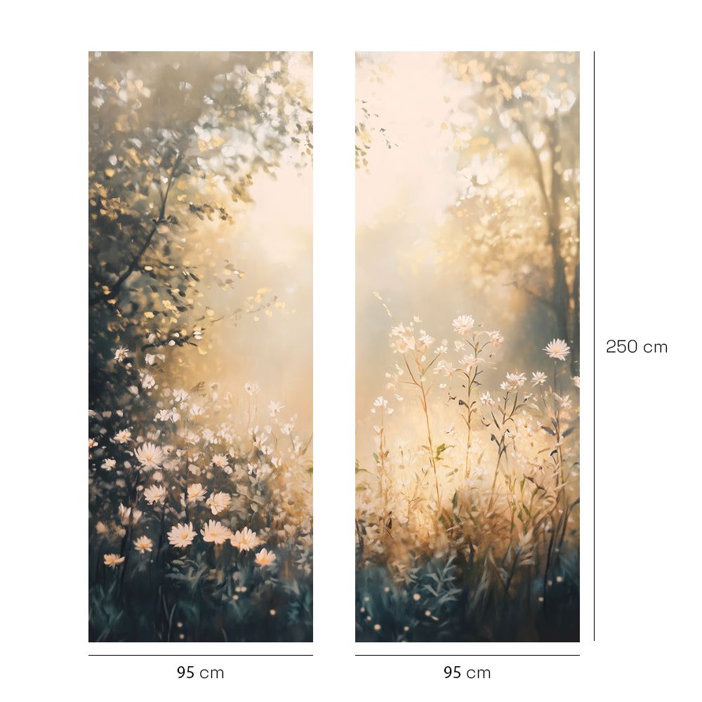 Papier peint "Scène botanique sereine"