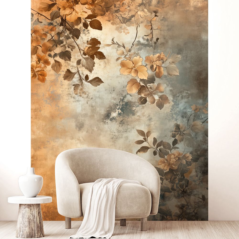 Papier peint "Fleurs délicates"