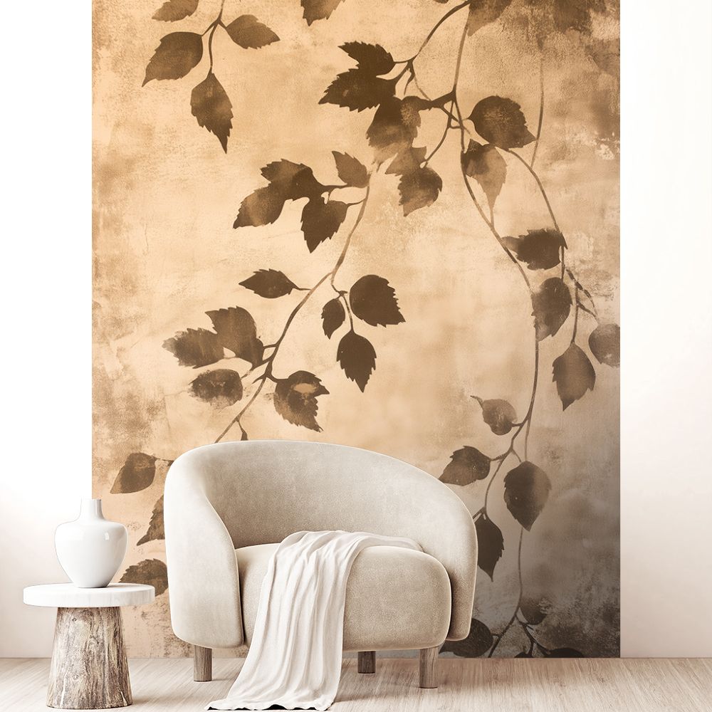 Papier peint "Branches délicates imprimées"