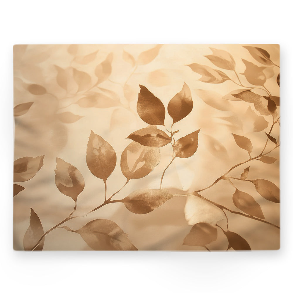 Nappe feuilles – Beige – 140×220 cm