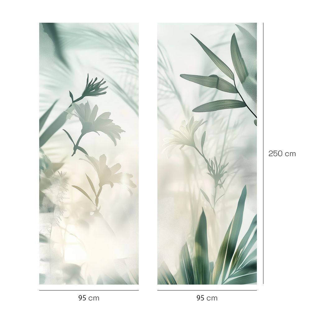 Papier peint "Motifs végétaux doux"