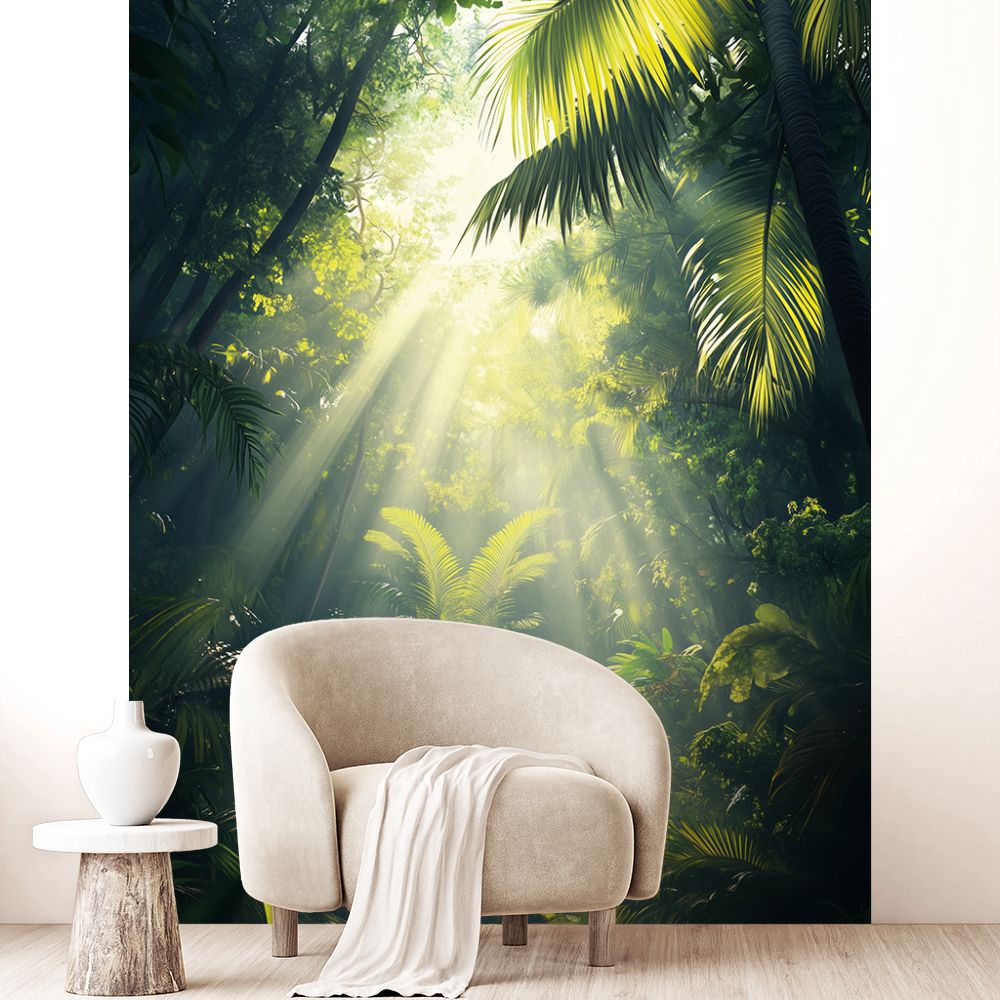 Papier peint "Escapade tropicale luxuriante"