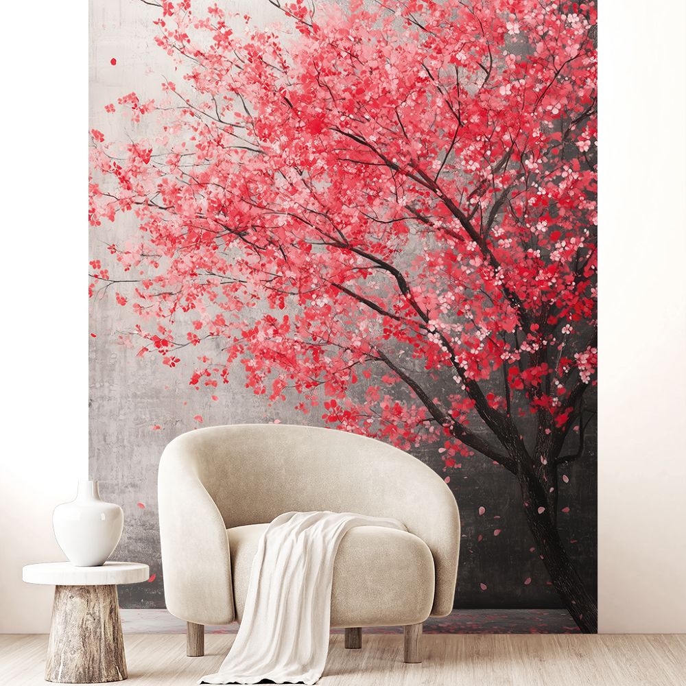 Papier peint "Cerisiers en fleurs"