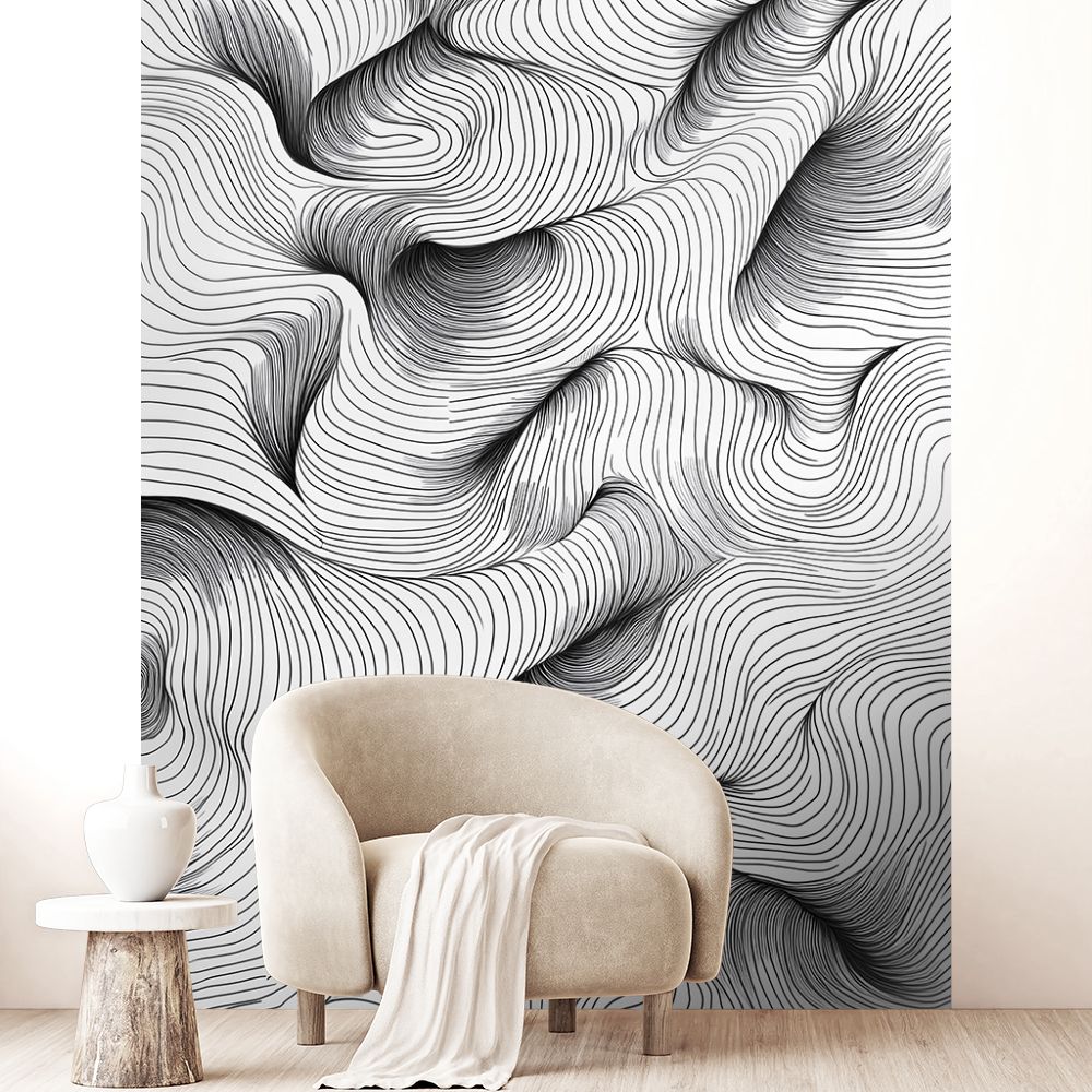 Papier peint "Lignes fluides intrigantes"